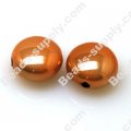 Acrylic Beads, Brightness Orange,Flat Round 11*17mm