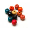 Beads,Wood Round Bead 6mm,Mixed Color