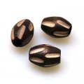 Faceted Wooden Oval Beads ,11*15mm , Coffee