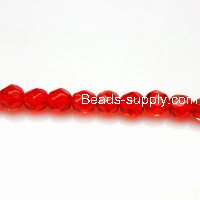 Glass Beads Faced Beads 6x6 mm A-grade