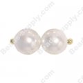 Glass Pearl Round Bead 6mm White