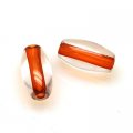 Acrylic Oval Beads ,Inside Color Beads 15*7.5mm ,Brown