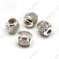 Antique Silver Plated Acrylic Beads 13x13mm