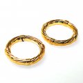 Beads,UV coated plastic ring link ,32mm round link,golden