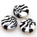 Beads,stripes damasks resin coin beads ,8x18mm flat round,black color