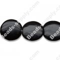 Black Stone 20mm Round Shape Beads