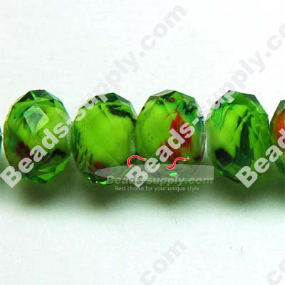 Briolette Lampwork Beads 9*12mm, Green - Click Image to Close