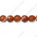 Gold Sand Stone 8mm Football Beads