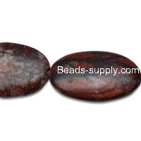 Picture Stone 20x25mm Oval Shape Beads