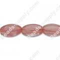 Red Watermelon 10x14mm Olive Shape Beads