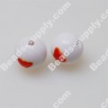 Round Beads with Double Heart, Plastic Beads,14mm