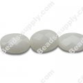 White Jade 10x14mm Oval Shape Beads
