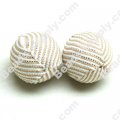 Woven Cloth Beads, Round 20mm