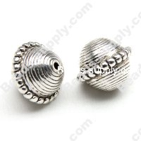 Antique Silver Plated Acrylic Round Beads 22mm