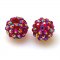 Bead,Round Resin Pave Beads,Siam Base,Siam AB,Sold 100 Pcs Per Package