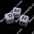 Cube Alphabet Beads 10*10mm