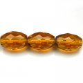Glass Beads Faced Olive 12x16 mm B-grade