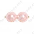 Glass Pearl Round Bead 12mm Pink
