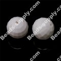 Solid White Color Acrylic Football Beads 12mm