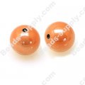 Acrylic Beads, Brightness Orange,Round 12mm