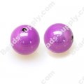 Acrylic Beads, Brightness Purple,Round 12mm