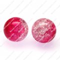 Acrylic Crackled beads ,Round Beads 10mm ,fuchsia color