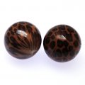 Bead,20mm leopard print acrylic round beads.Brown color,sold of 102 pieces
