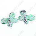 Bead, Meshing UV engraved , green color, 29x21x6mm butterfly beads. Sold per pkg of 100 PCS