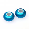Beads,7x14mm crackled rondelle large hole beads,aquamarine color,sold of 450 pcs per pkg
