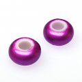 Beads,7x14mm crackled rondelle large hole beads,purple color,sold of 450 pcs per pkg