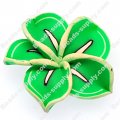 Beads,handmade fimo flower beads,polymer clay 20mm flower,green color