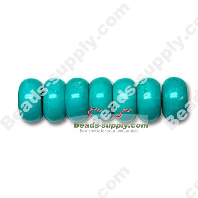 Imit.Turquoise 9x15mm Beads - Click Image to Close