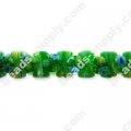 Millefiori Glass Multi-Flower Double Round Beads 16 mm