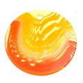 Pendant,38mm flat round resin pendant,orange based multi color, sold 100 Pcs