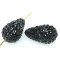 Rhinestone Clay Pave Beads, Teardrop shape, with A grade rhinestone,black, 12*22mm, Hole:Approx 1.4MM, Sold by 5 PCS