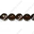 Smoky Quartz 10mm Football Beads