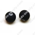10 MM Satin Beads , Black