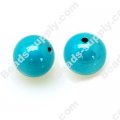 Acrylic Beads, Brightness Aquamarine,Round 14mm