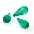 Acrylic transparent teardrop beads,11x24mm , green color