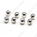 Antique Silver Plated Acrylic Round Beads 4mm