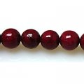 Bead ,Dyed Fossil beads ,round 12mm , bright red