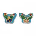 Cloisonne Butterfly Beads 12x15 mm