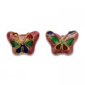 Cloisonne Butterfly Beads 12x15 mm