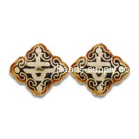 Cloisonne Pyramid Beads 20 mm