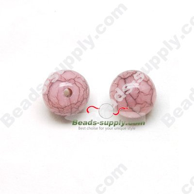 Cracked Acrylic Round Beads 18mm - Click Image to Close