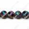 Glass Beads Faced Black Beads 10mm
