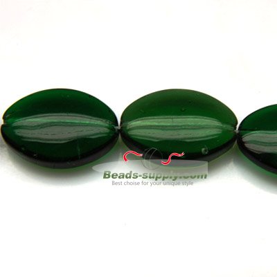 Glass Beads Oval Shape 14x19 mm - Click Image to Close