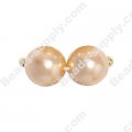 Glass Pearl Round Bead 8mm Gloden