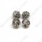 Metal Wired Silver Plated Beads 12mm