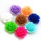 Resin Flower Cabochon, layered,mixed color, more colors for choice, 13mm, Sold by 200 pieces
